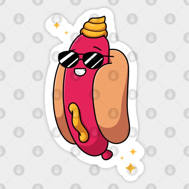 Cool Hot Dog Sticker by TheMaskedTooner